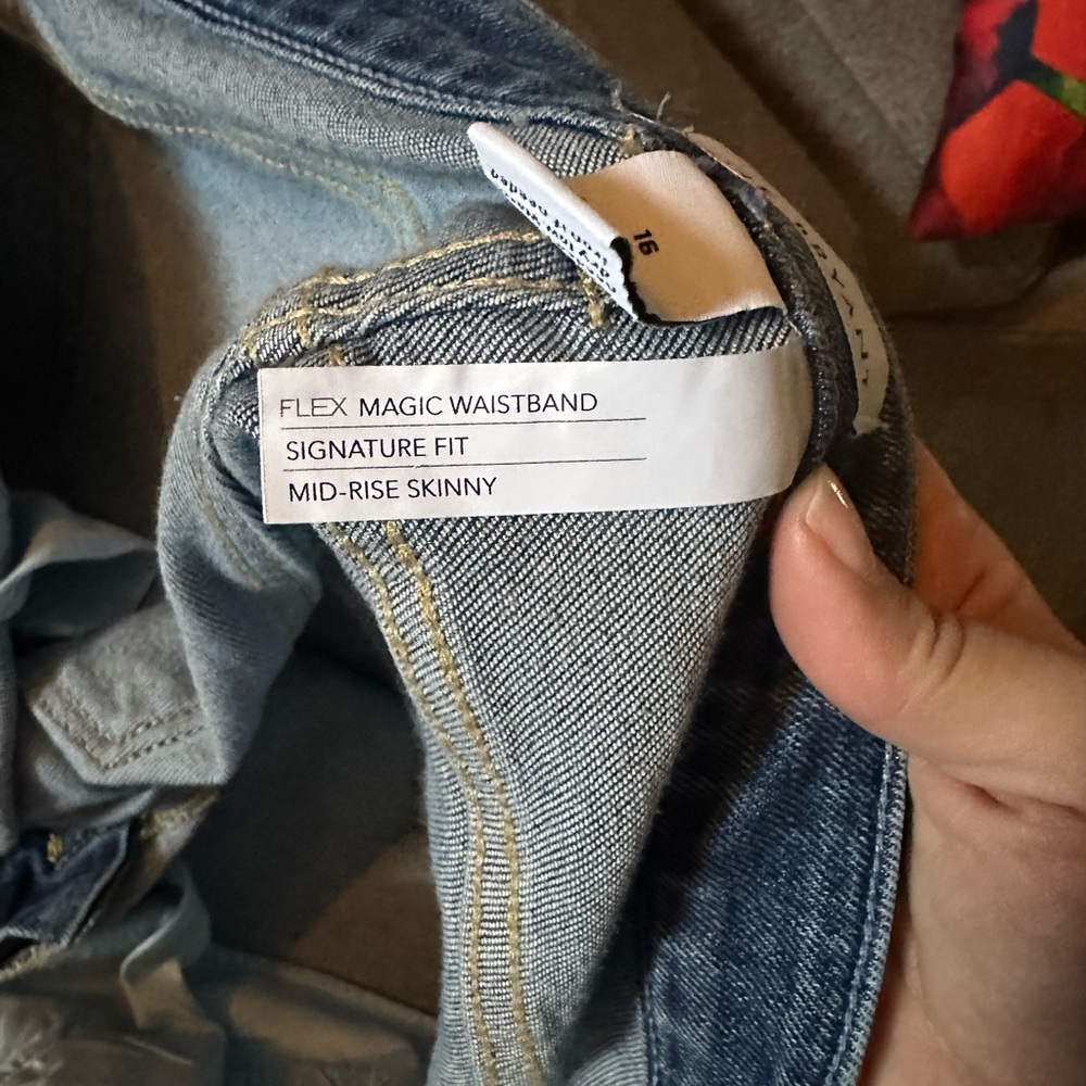 Lane Bryant Mid-Rise Skinny Jeans with Flex Magic Waistband SZ 16
